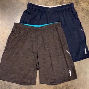 Two pair Reebok gym shorts
